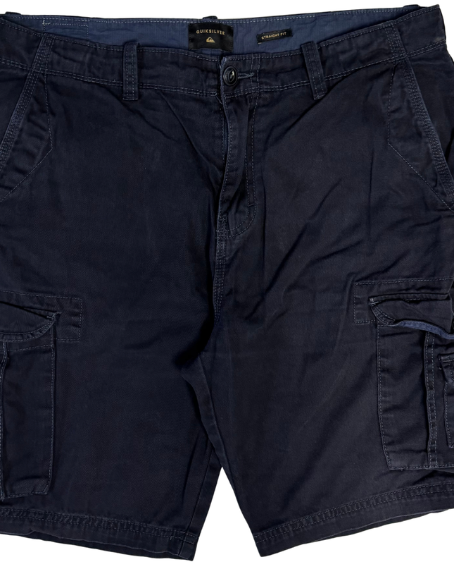 Quiksilver Navy Blue Straight Fit Cargo Shorts