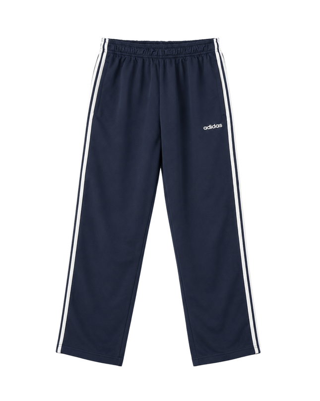 Adidas Navy Blue 3-Stripe Track Pants
