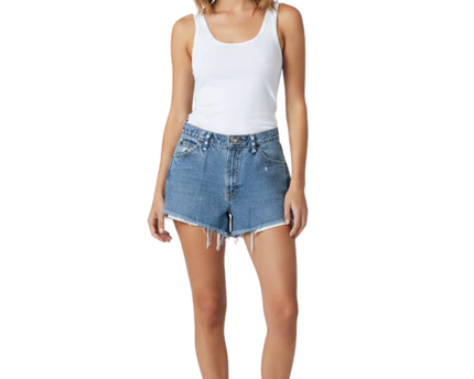 Dickies Blue Distressed Americana Heart Patch Denim Shorts