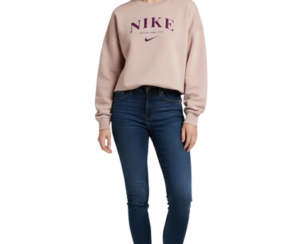 Nike Pink Athletic Dept 1972 Graphic Cropped Sweatshirt