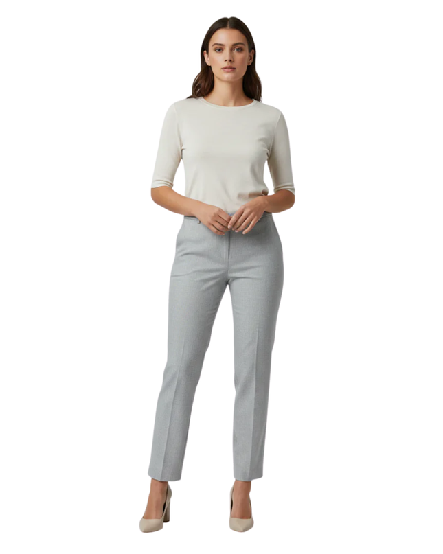 H&M Grey Tailored Ankle Trousers