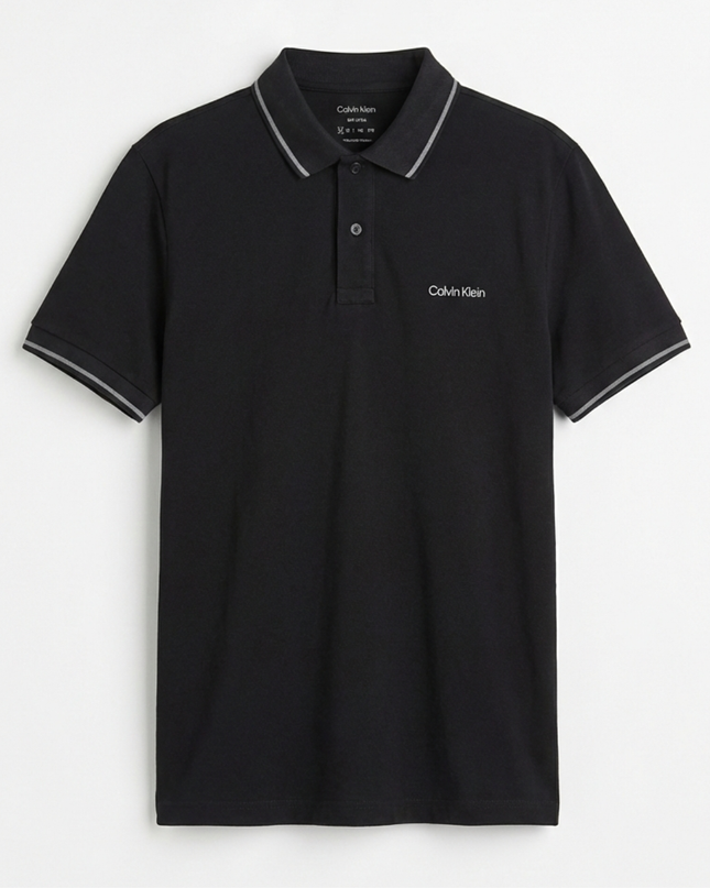 Calvin Klein Black Short Sleeve Polo Shirt