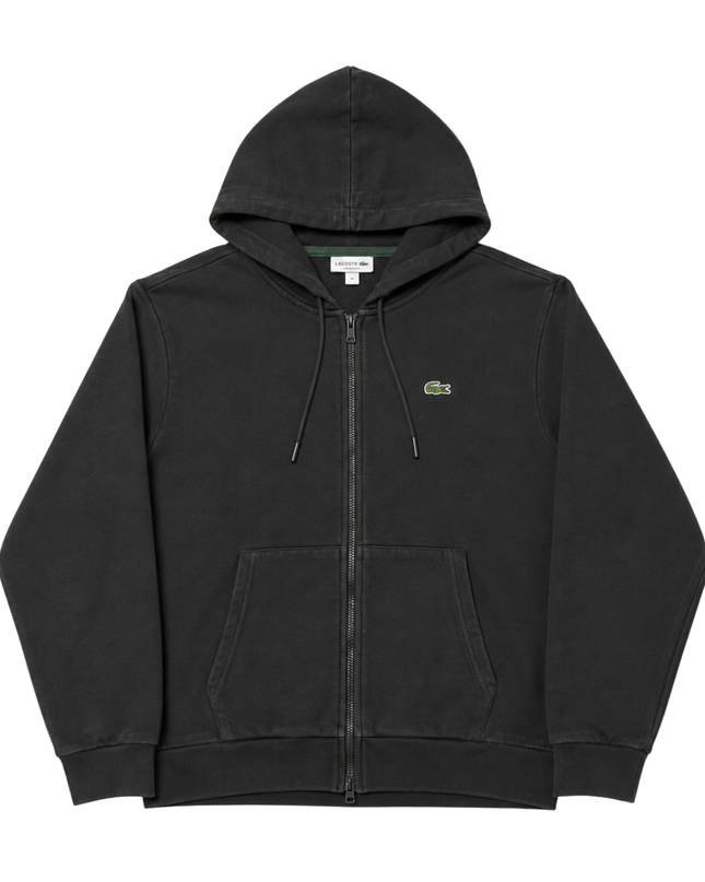 Lacoste Classic Fit Black Zip-Up Hoodie