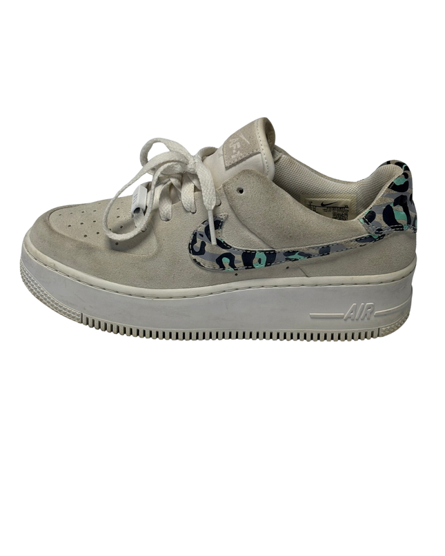 Nike Beige Air Force 1 Sage Low Leopard Sneakers
