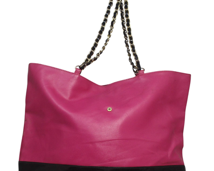 Juicy Couture Pink/Black Chain Strap Tote Bag