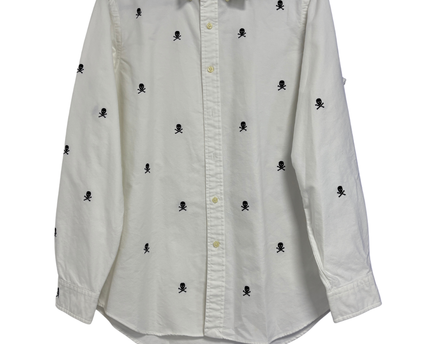 Ralph Lauren White Skull & Crossbones Classic Fit Shirt