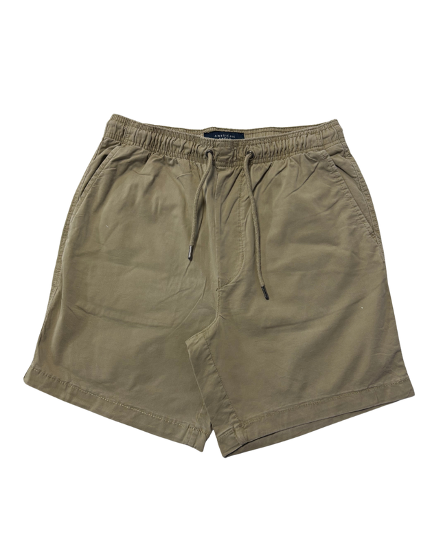American Eagle Men's Khaki Chino Flex Drawstring Shorts