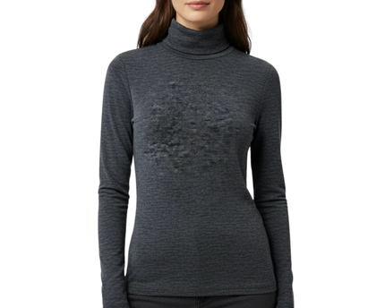 MNG Grey Turtleneck Long Sleeve Top