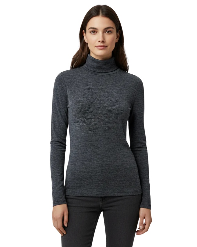 MNG Grey Turtleneck Long Sleeve Top