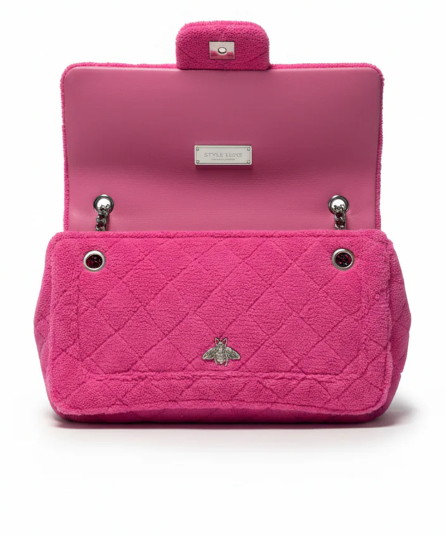 Don't Call Me Jennyfer Pink Quilted Bee Chain Bag W/Tags