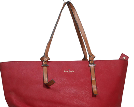 Kate Spade Red Saffiano Leather Tote Bag