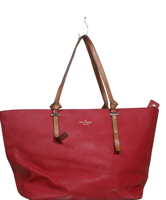 Kate Spade Red Saffiano Leather Tote Bag