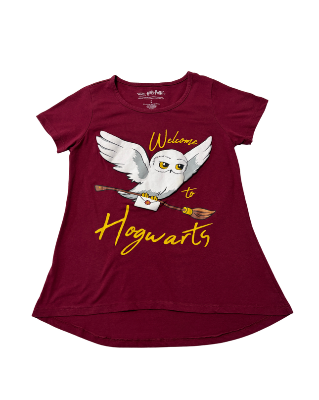 Harry Potter Maroon Hedwig Graphic Tee