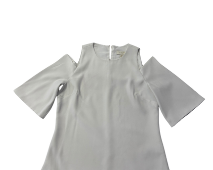 Ted Baker White Cold Shoulder Flutter Sleeve Blouse