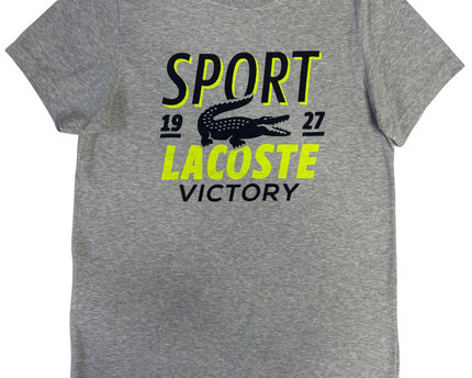 Lacoste Sport Grey Graphic Victory Tee