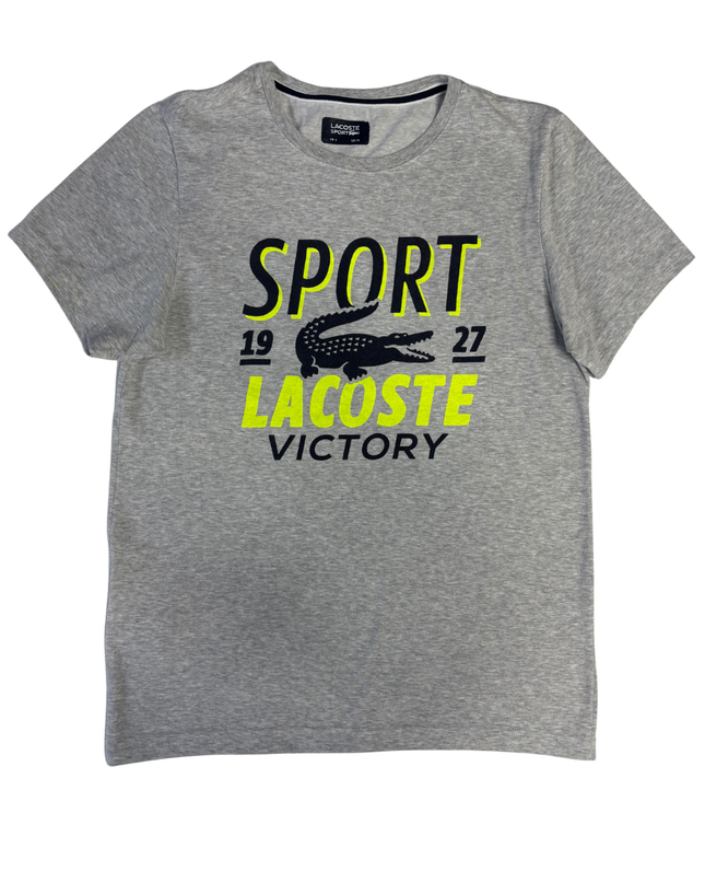 Lacoste Sport Grey Graphic Victory Tee