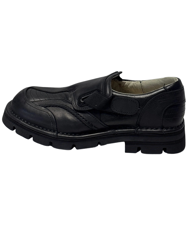 New Rock Black Quilted Slip-On Platform Shoes W/Box