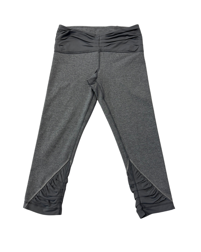 Lululemon Grey Ruched Crop Leggings