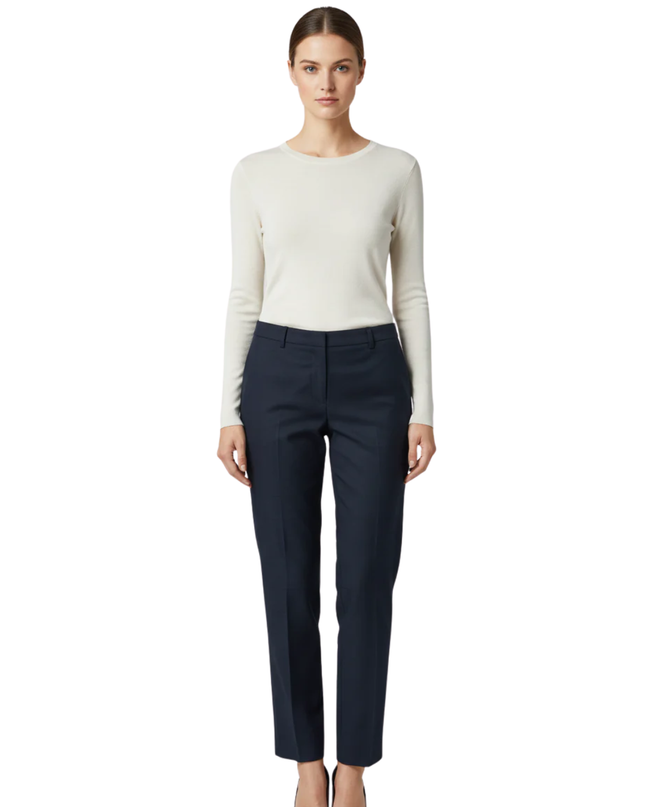 Calvin Klein Navy Straight Leg Tailored Trousers