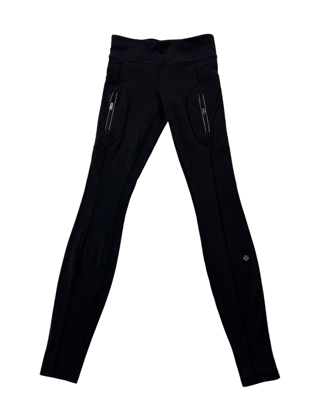 Lululemon Black Full-Length Zipper Pocket Leggings