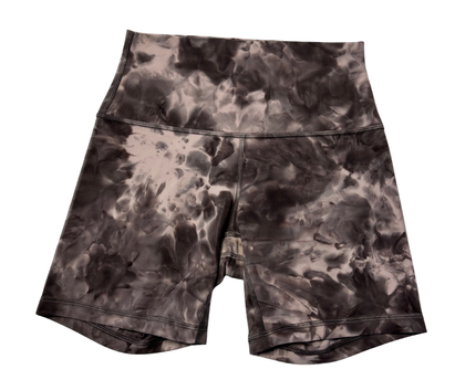 Lululemon Tie-Dye Brown High-Rise Sports Shorts