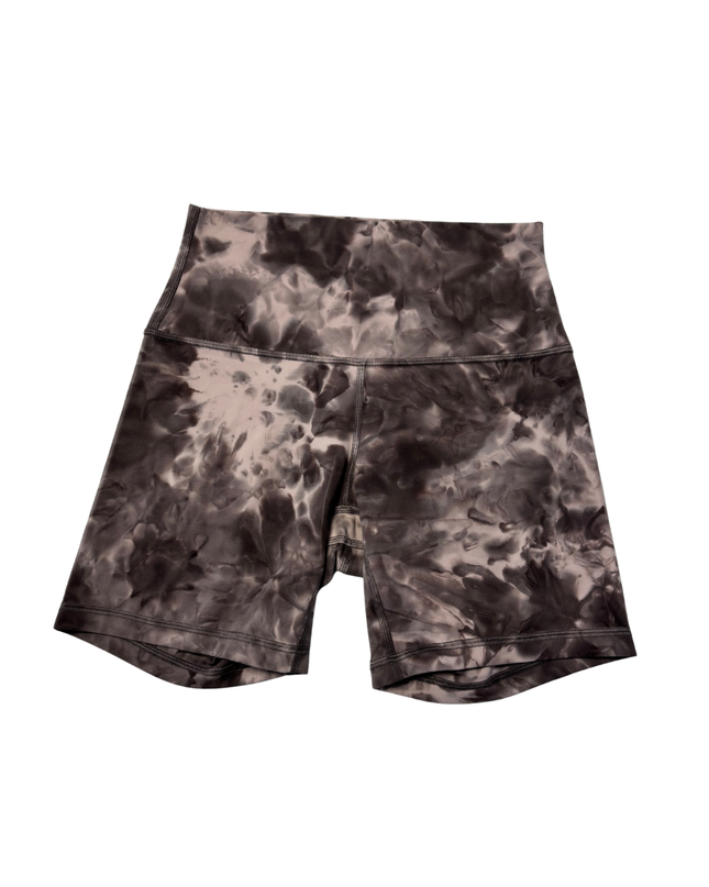 Lululemon Tie-Dye Brown High-Rise Sports Shorts