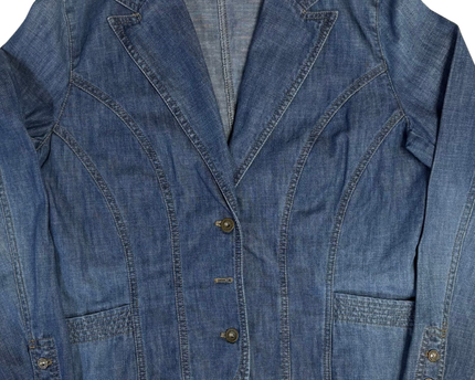 DKNY JEANS Blue Denim Blazer Jacket