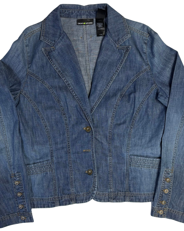 DKNY JEANS Blue Denim Blazer Jacket