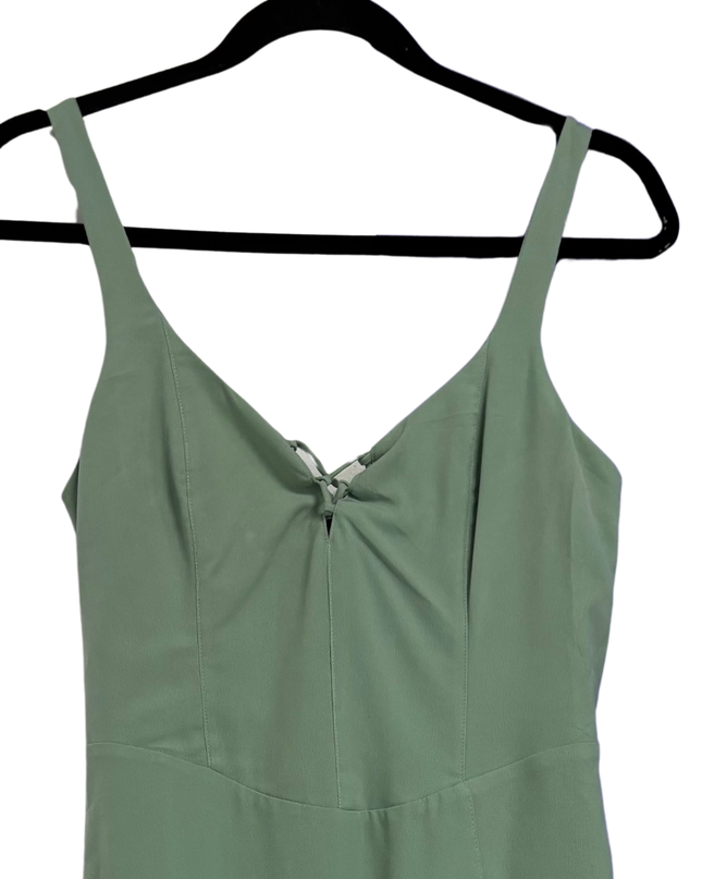 Abercrombie & Fitch Sage Green Corset-Style Midi Dress