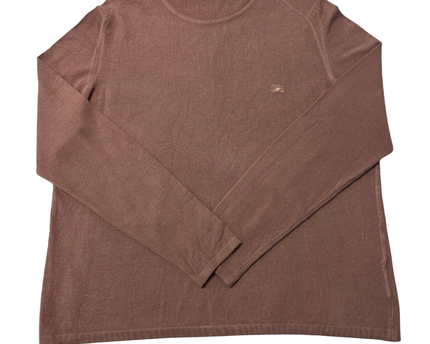 Burberry Dusty Rose Fine Knit Crew Neck Sweater