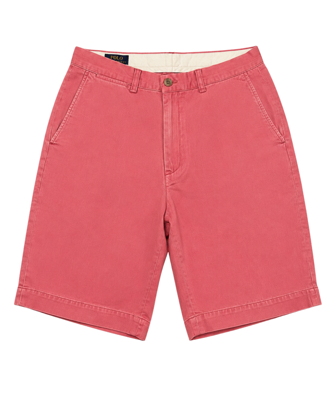 Polo Ralph Lauren Red Classic Fit Cotton Chino Shorts