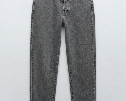 Americanino Grey Vintage Straight Leg Button Fly Jeans