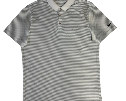 Nike Golf Grey Striped Sports Polo