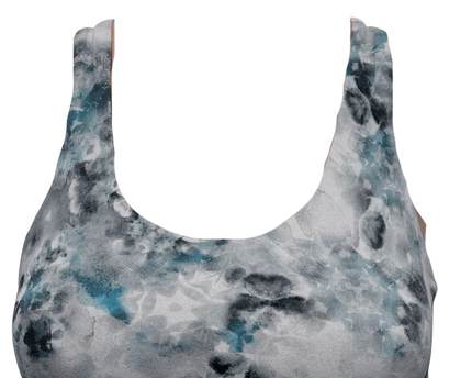 Lululemon Energy Criss Cross Back Abstract Print Sports Top