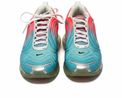 Nike Air Max 720 Teal and Red Sneakers