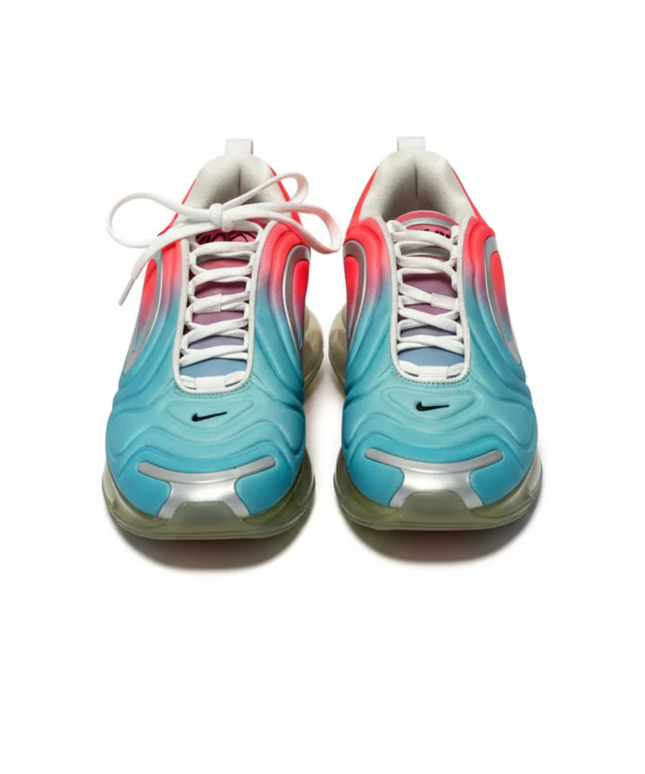 Nike Air Max 720 Teal and Red Sneakers