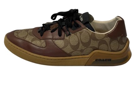 Coach Brown Signature Monogram Low-Top Sneakers
