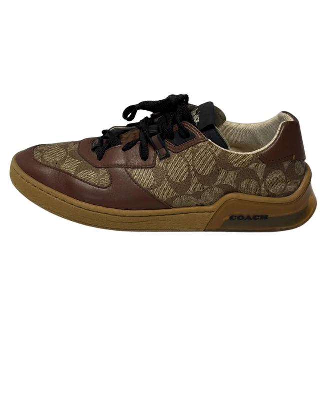 Coach Brown Signature Monogram Low-Top Sneakers