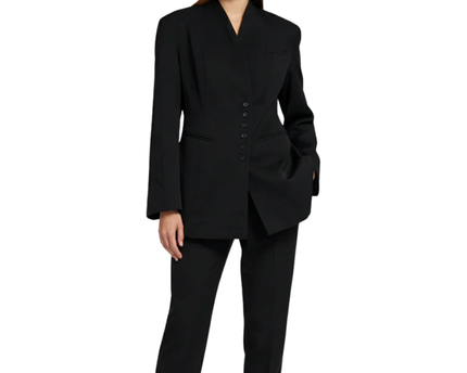 K/ZN Black Collarless Tailored Blazer W/Tags