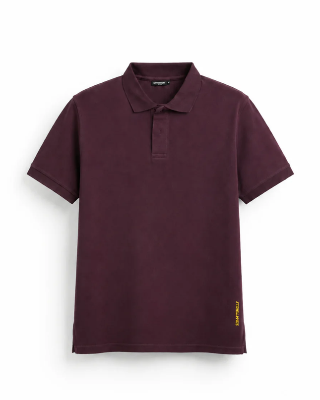 SQUATWOLF Burgundy Logo Polo Shirt