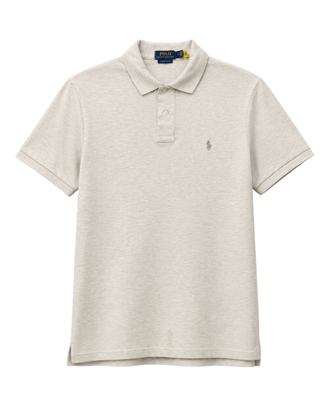 Polo Ralph Lauren Beige Short Sleeve Custom Slim Fit Polo Shirt