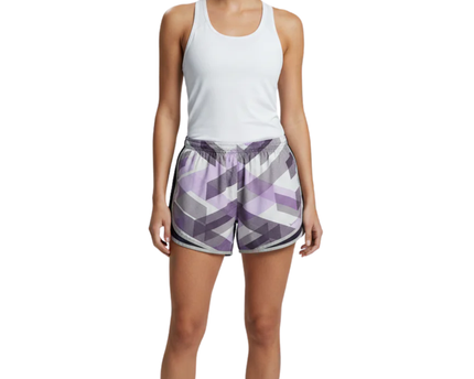 Nike Purple Geometric Print Dri-Fit Running Shorts