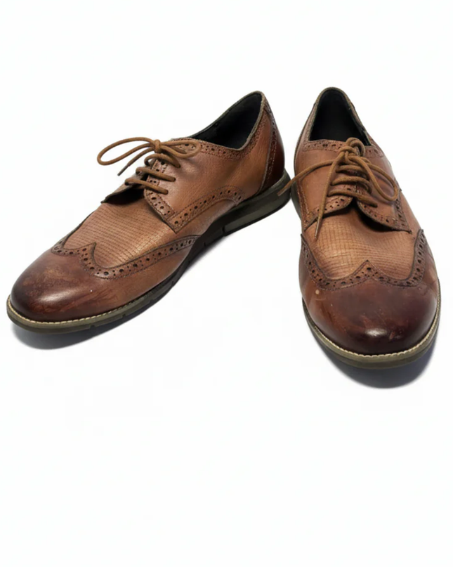 Tahari Signature Brown Men's Wingtip Brogue Hybrid Oxford Shoes