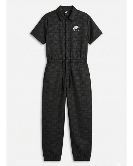 Nike Black Logo Print Sportswear Jumpsuit