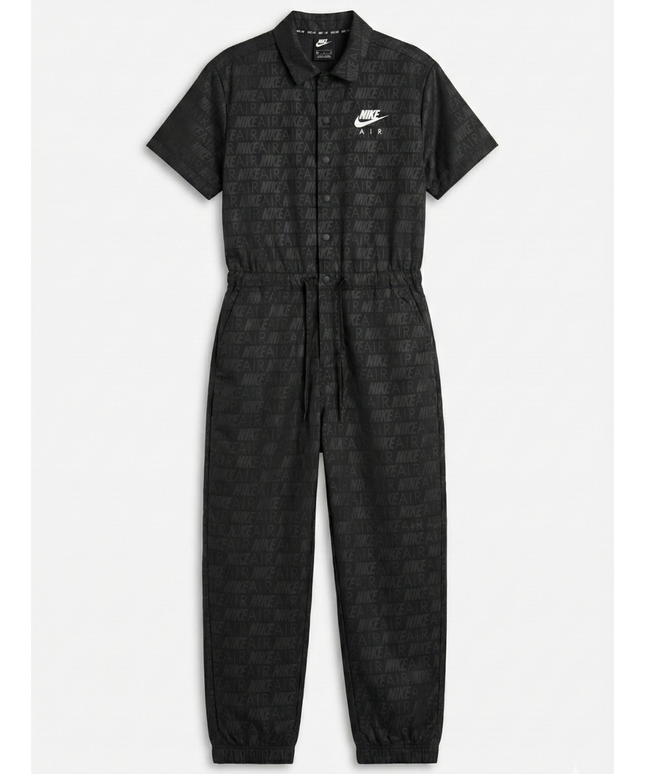 Nike Black Logo Print Sportswear Jumpsuit