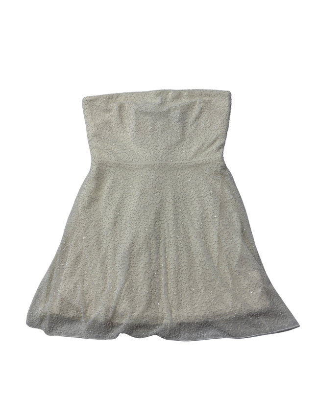 Oh Polly White Beaded Strapless Mini Dress W/Tags