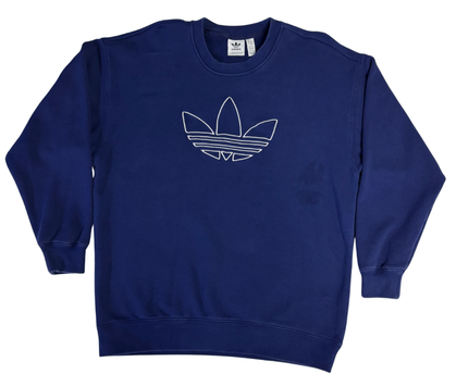 Adidas Navy Blue Trefoil Outline Sweatshirt