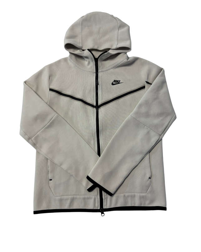 Nike Tech Fleece Beige Full-Zip Hoodie