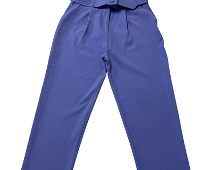 Trendyol Purple High-Waisted Belted Tapered Pants