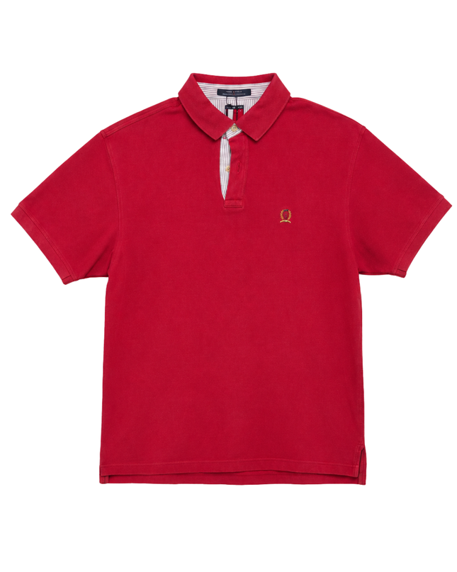 Tommy Hilfiger Classic Red Short Sleeve Pique Polo Shirt